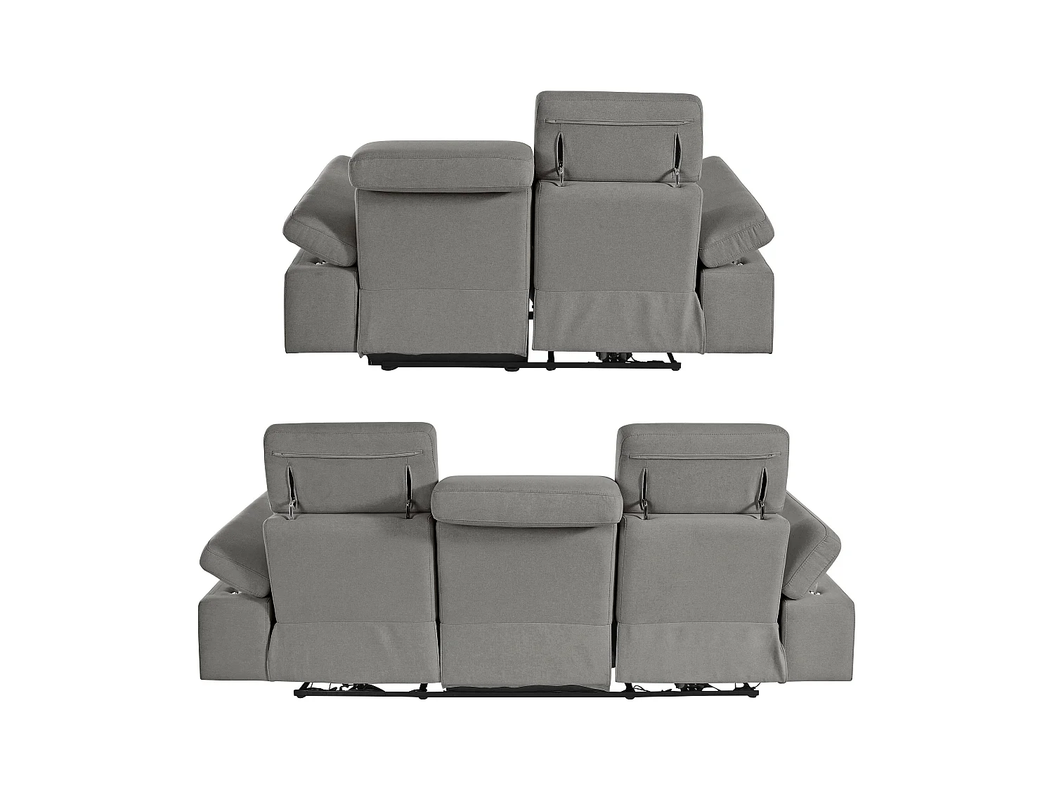 Rayland | conjunto 2-3 lugares elétrico cinza