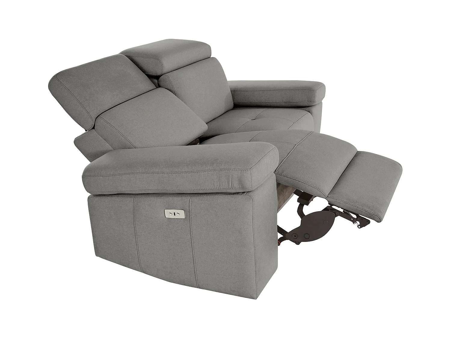 Rayland | conjunto 2-3 lugares elétrico cinza