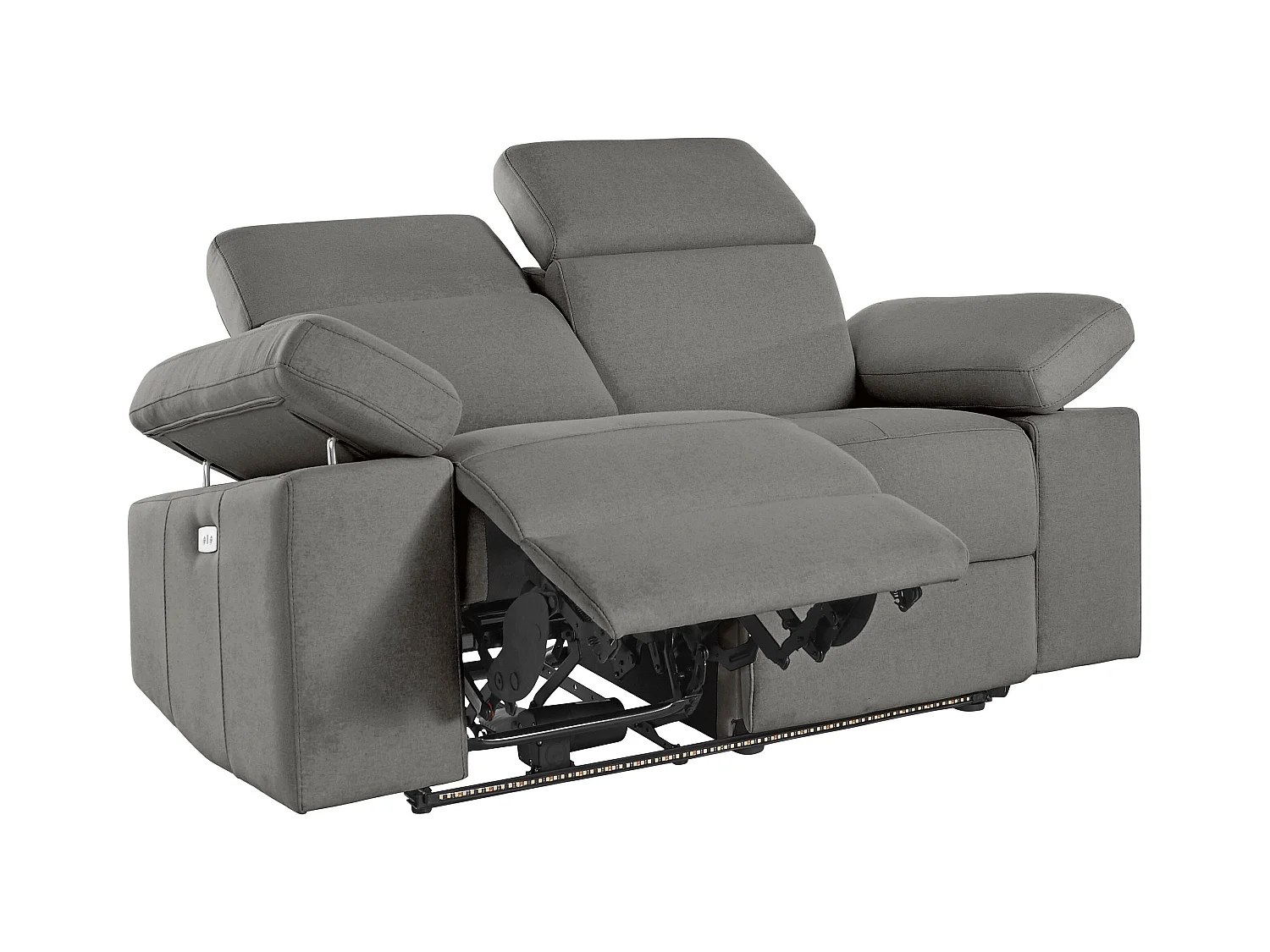 Rayland | conjunto 2-3 lugares elétrico cinza