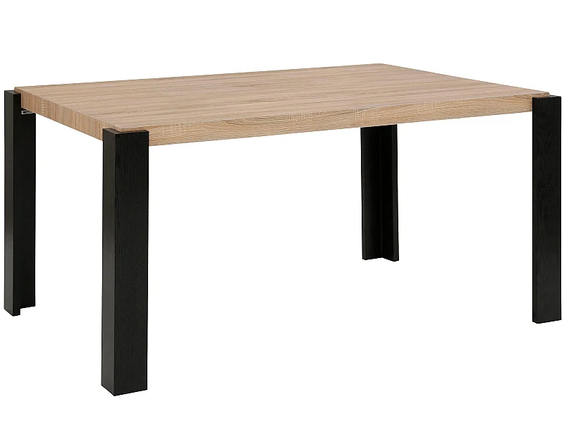 Eettafel 160 cm Eiken Zwart
