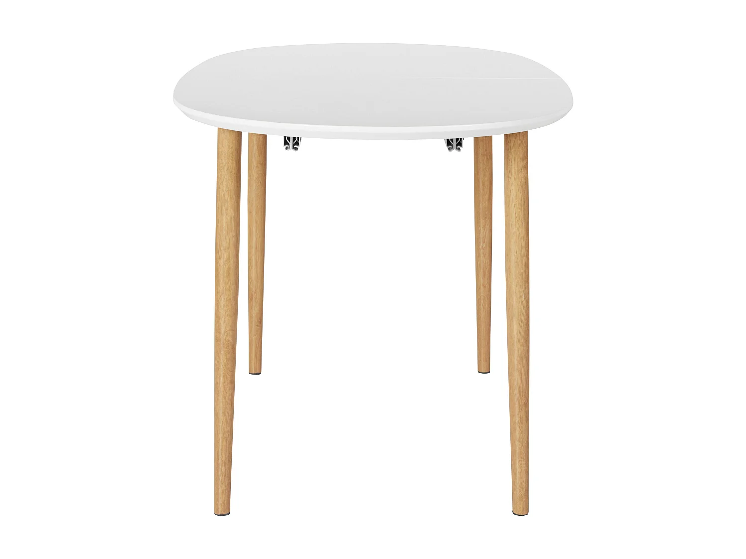 Oskar | Table de salle à manger 160x90 cm en blanc avec rallonge