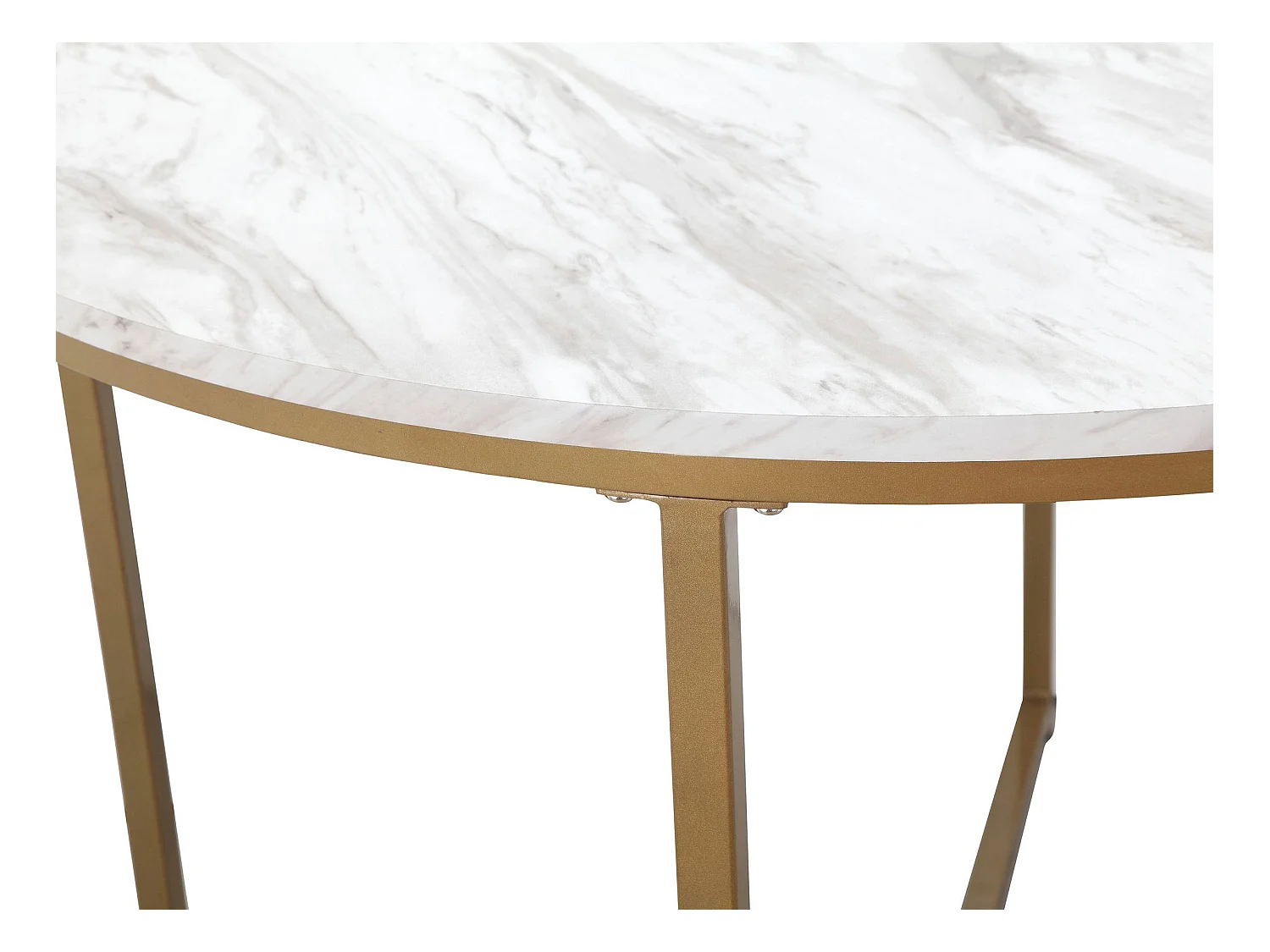 Maro|Table à manger en effet marbre doré 4 personnes D110