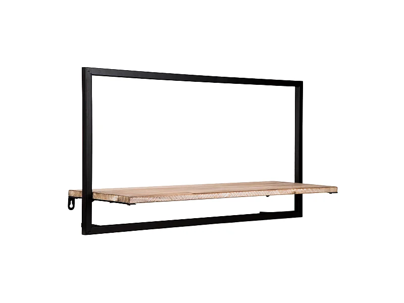 Estantería Decorativa de Pared en Madera y Metal Pärumm Lick 65x23x35 cm 1 Balda Diseño Vertical Industrial