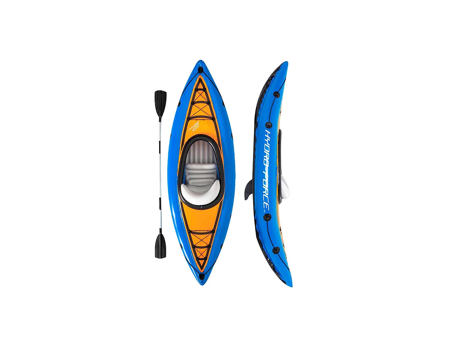 Kayak Hinchable Bestway Hydro-Force Cove Champion 275x81 cm Individual con Remo y Bomba