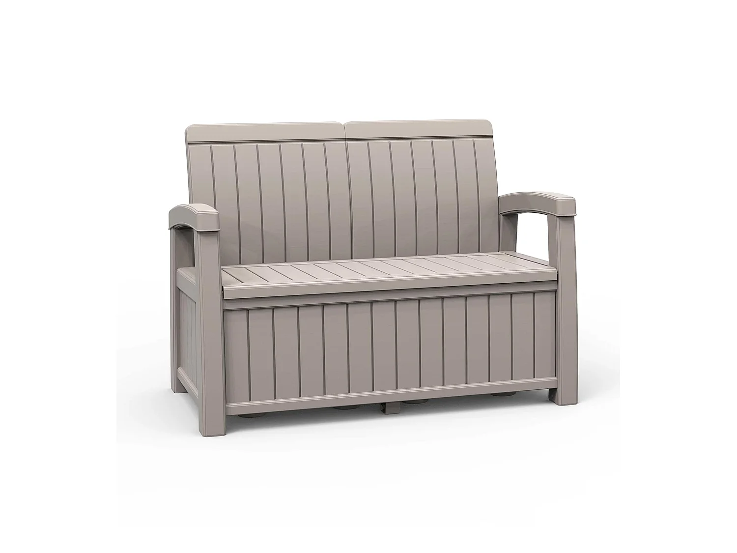 Baule Cassapanca in Resina da Giardino Gardiun Vita Light Grigio 124x66x90 cm 230 L