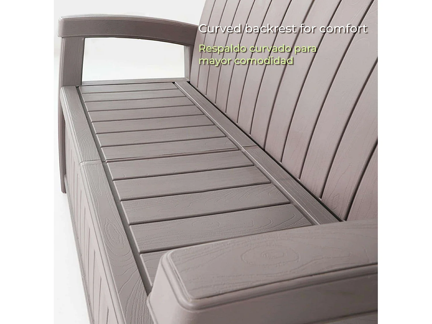 Baule Cassapanca in Resina da Giardino Gardiun Vita Light Grigio 124x66x90 cm 230 L