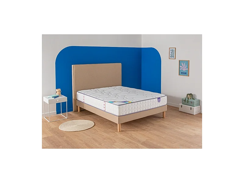 Ensemble Merinos Cosy Lit - 580 Ressorts ensachés + Sommier Confort Ferme 120x200