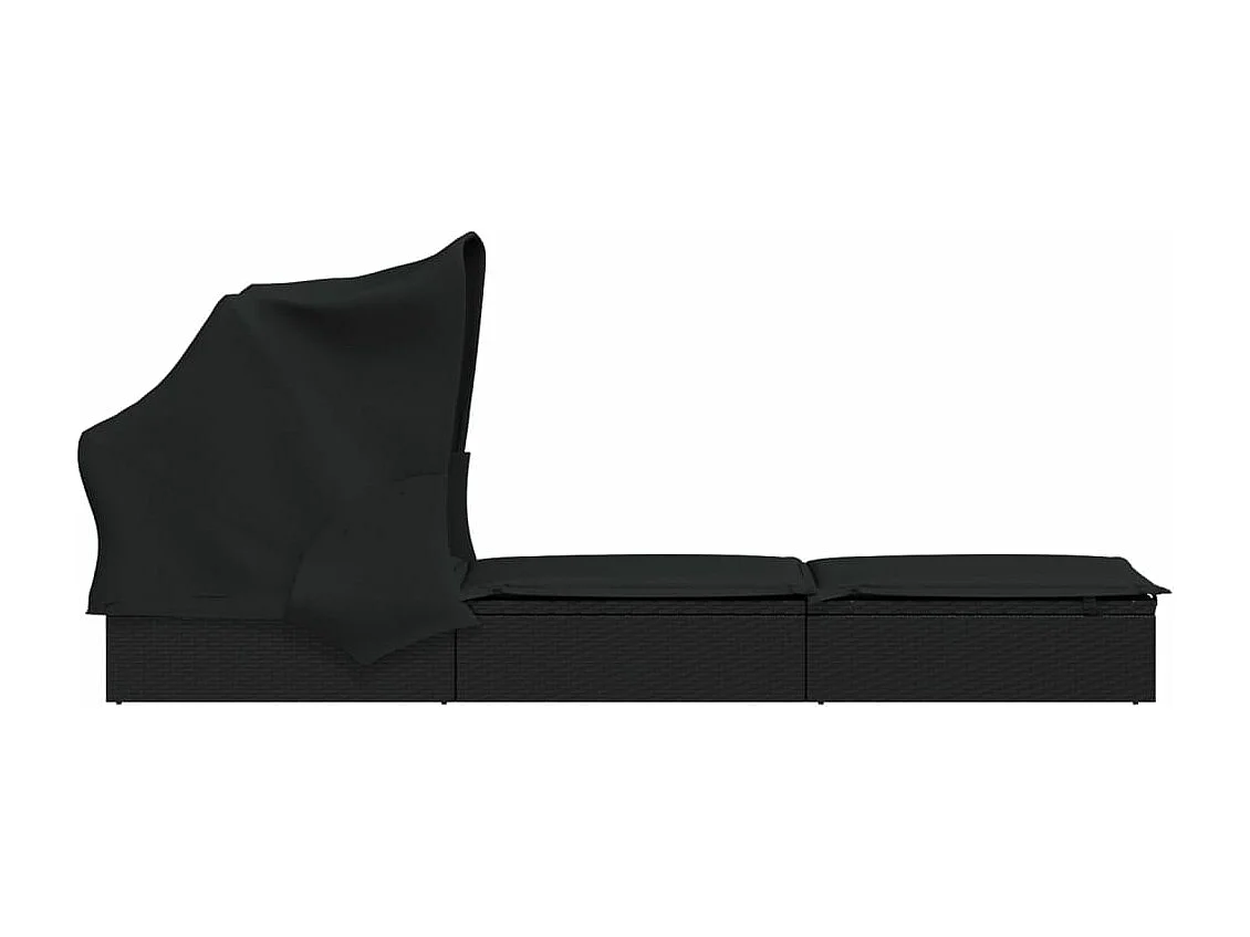 Transat chaise longue bain résine noire 213 x 63 x 97 cm 02_0012209