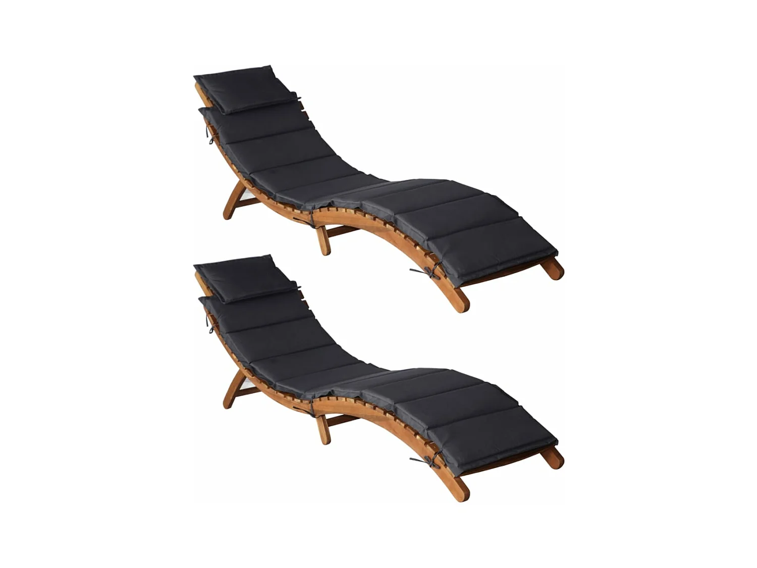 Chaises longues transat et bois marron 184 x 55 x 64 cm 02_0011927