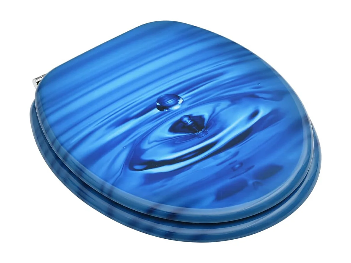 Siège de toilette abattant effet bois bleue 42.5 x 35.8 x 5.3 cm 02_0002928