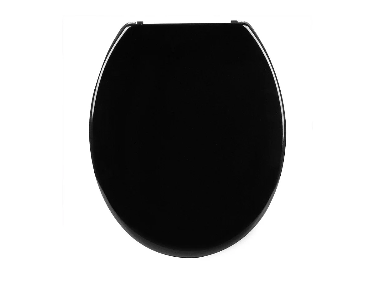 Tapa de inodoro tapa de inodoro con descenso automático en duroplástico negro 19_0000693