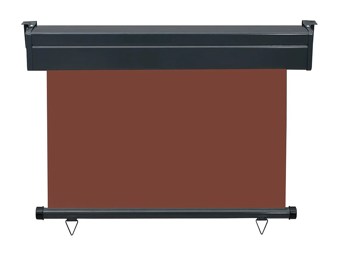 Auvent latéral de balcon marron 250 x 100 x 90 cm 02_0007002