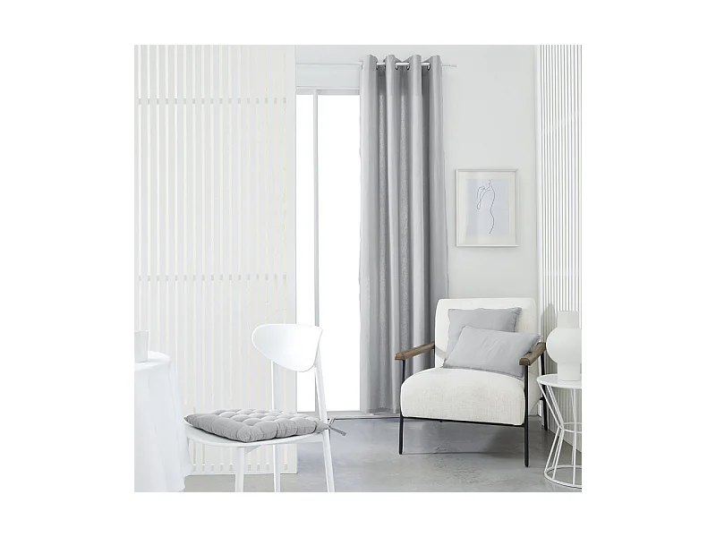 Rideau en panama 100% coton.Acier
