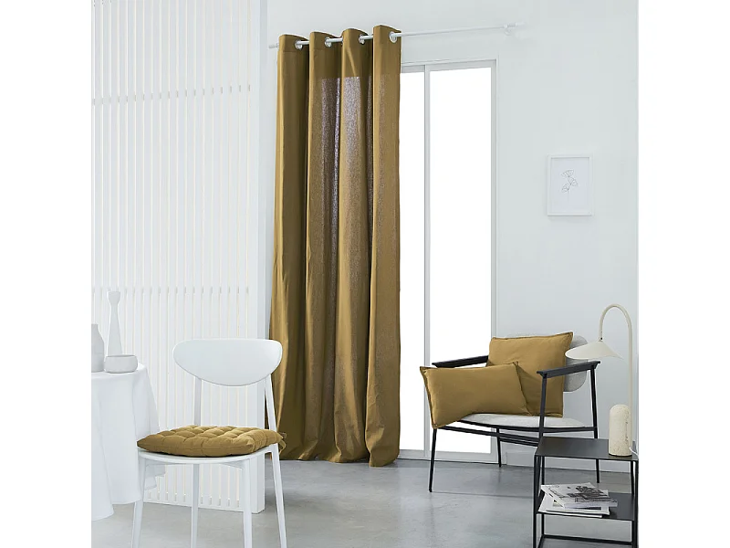 Rideau panama 100% coton. Bronze