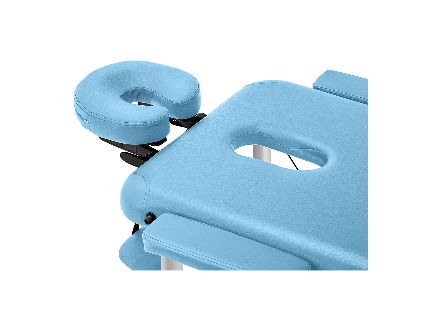Table lit de massage pliant pliante (cadre : aluminium, revêtement : PVC, hauteur de la table : 600 - 810 mm) turquoise 14_0007742