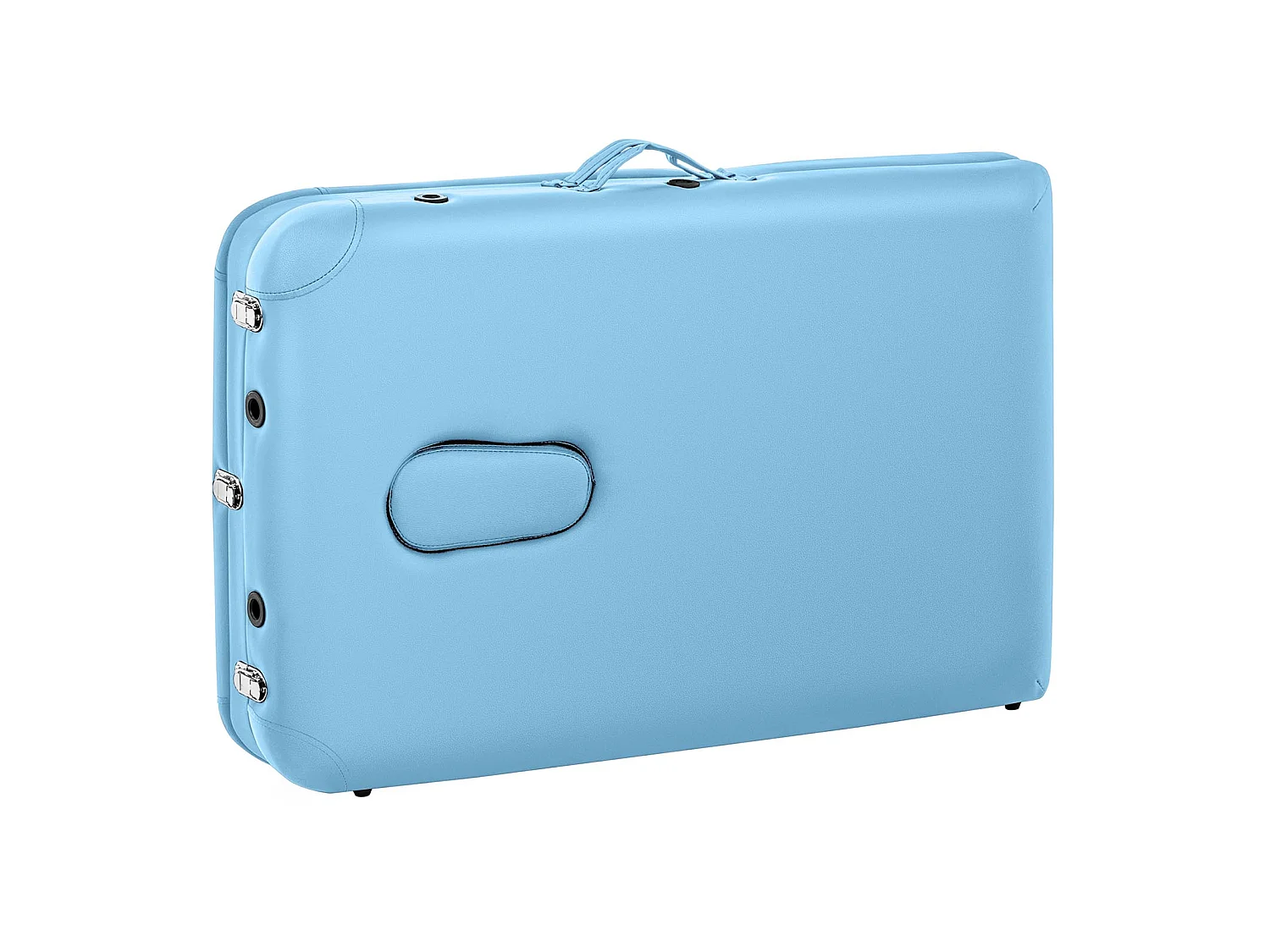 Table lit de massage pliant pliante (cadre : aluminium, revêtement : PVC, hauteur de la table : 600 - 810 mm) turquoise 14_0007742