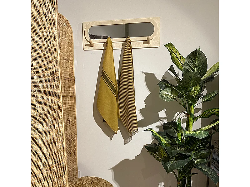 Set van 2 katoenen doeken model Kila Mustard