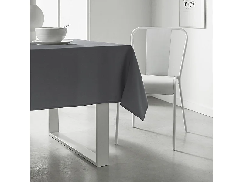 Tovaglia rettangolare 100% poliestere in tinta unita. Misura: 150x250cm Acciaio