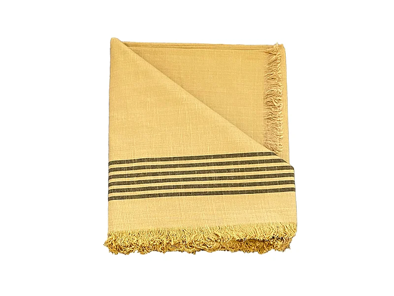 Kila Mosterd katoenen tafelkleed 140x250cm