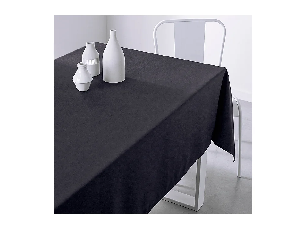 100% polyester rechthoekig tafelkleed in effen kleuren. Afmeting: 150x250cm Charcoal
