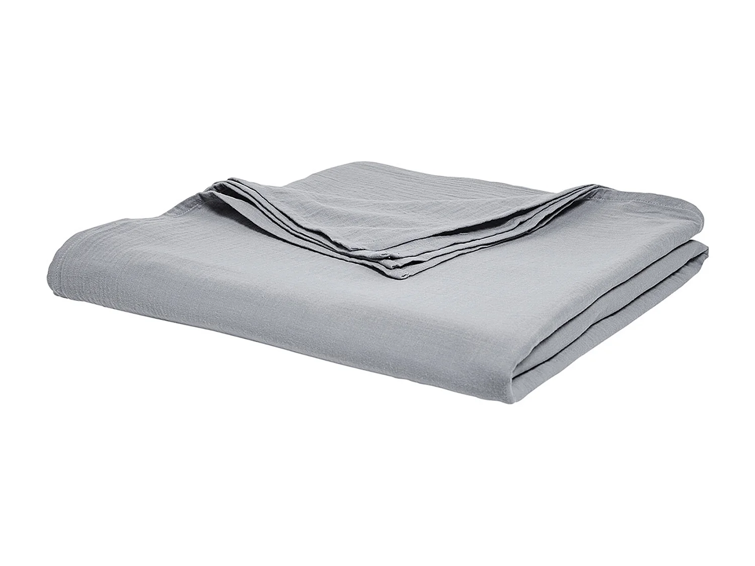 Foulard multiusos de algodón confeccionado con tejido de gasa. Colores lisos. 240x220cm Acero