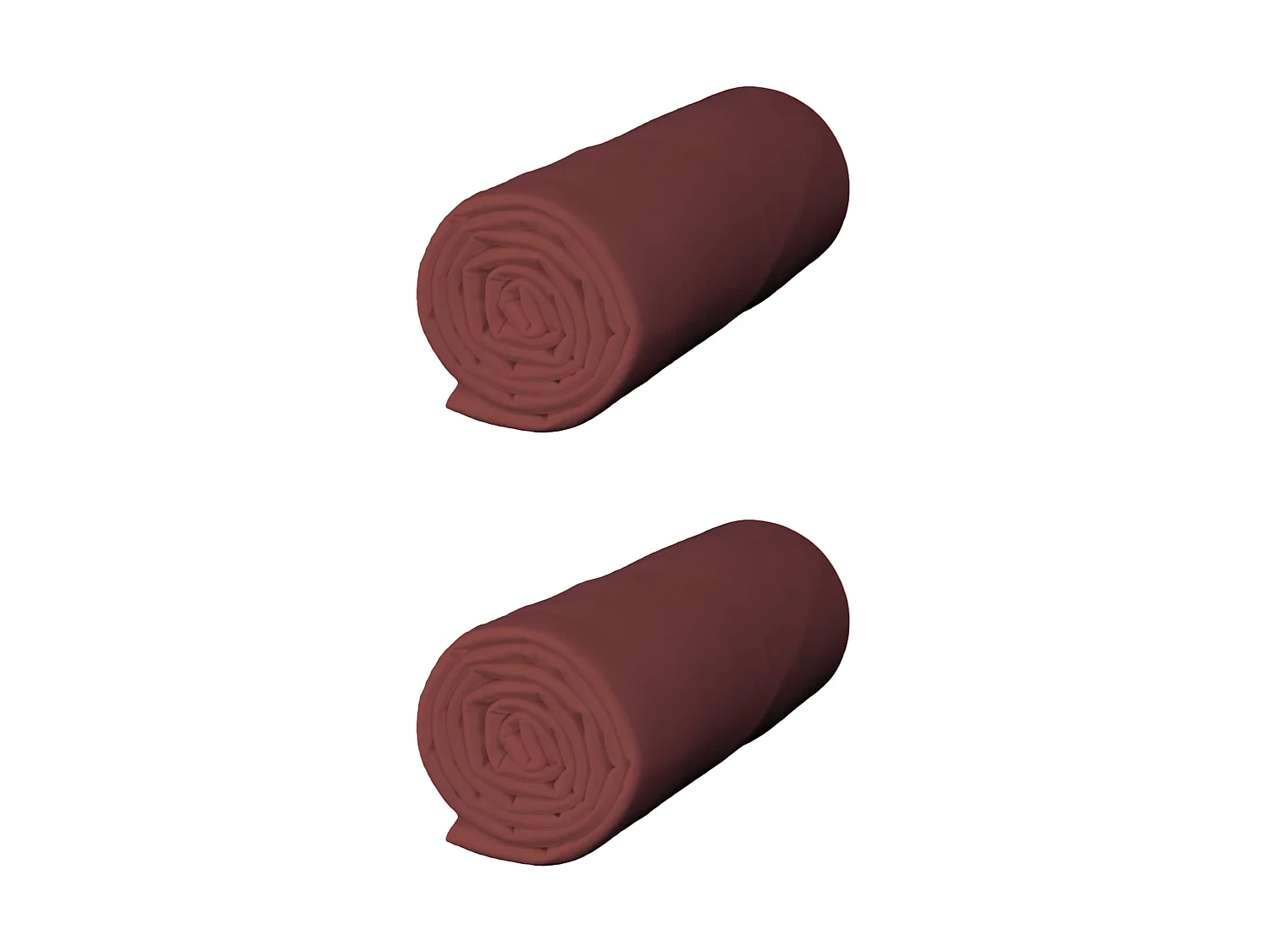 Lot de 2 draps housses jersey terre de sienne bonnet 40 cm 90x200