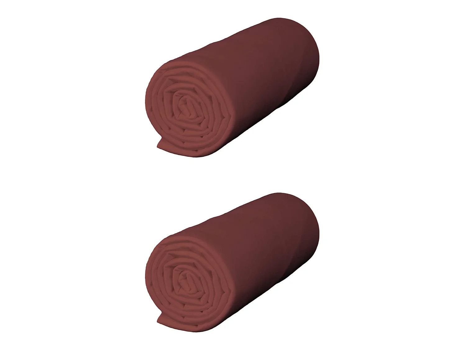 Lot de 2 draps housses jersey terre de sienne bonnet 40 cm 90x190/200
