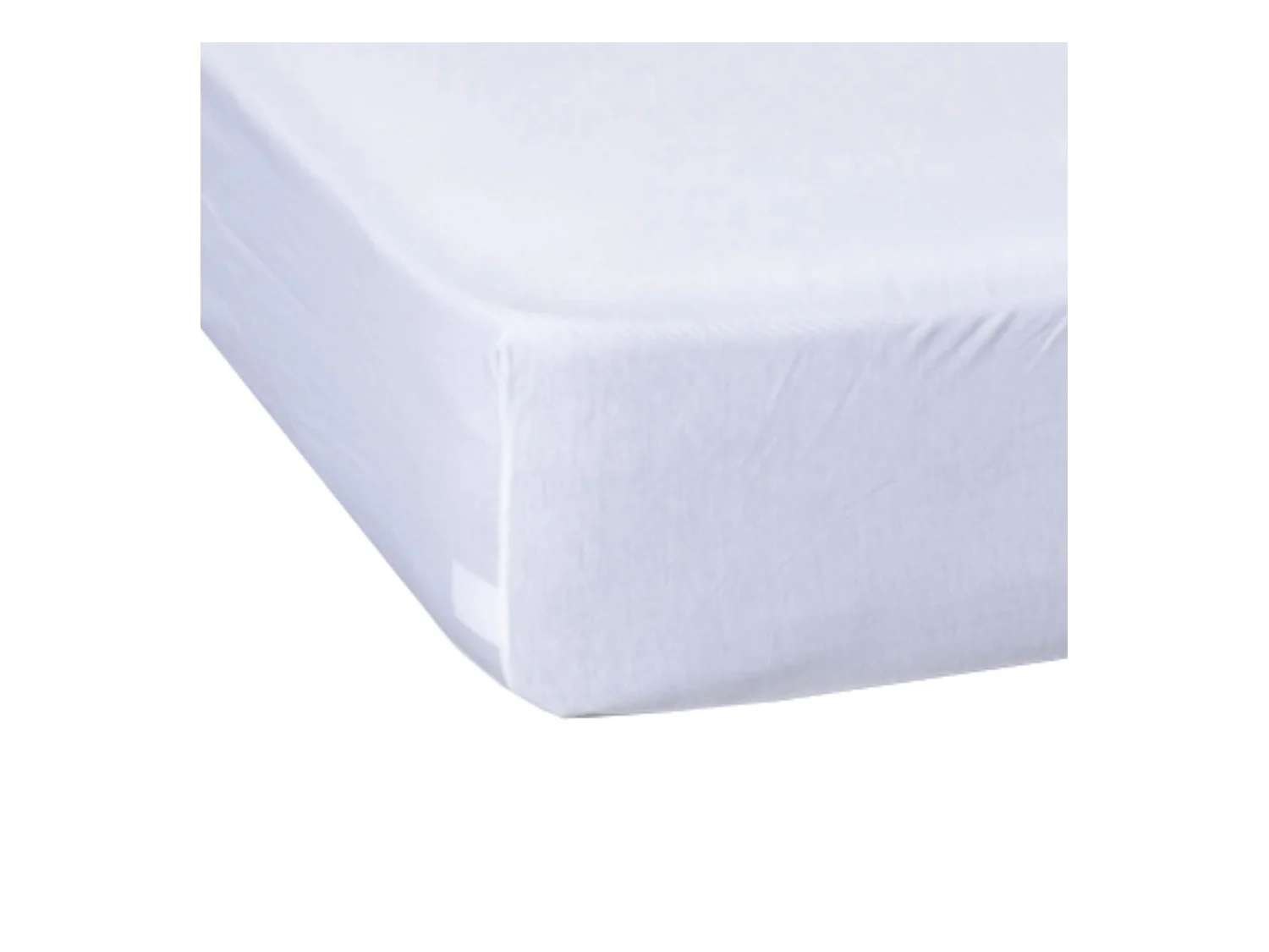 Drap housse jersey blanc bonnet 30 cm 100% coton biologique 70/80x190/200