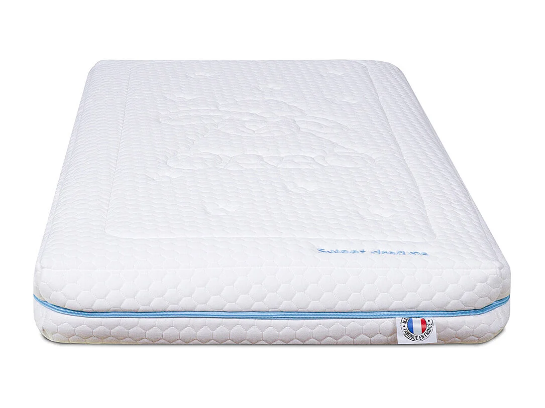 MINEA | Matelas SWEET DREAMS Bleu Bébé 80x200 cm | Mousses Haute Densité & supersoft