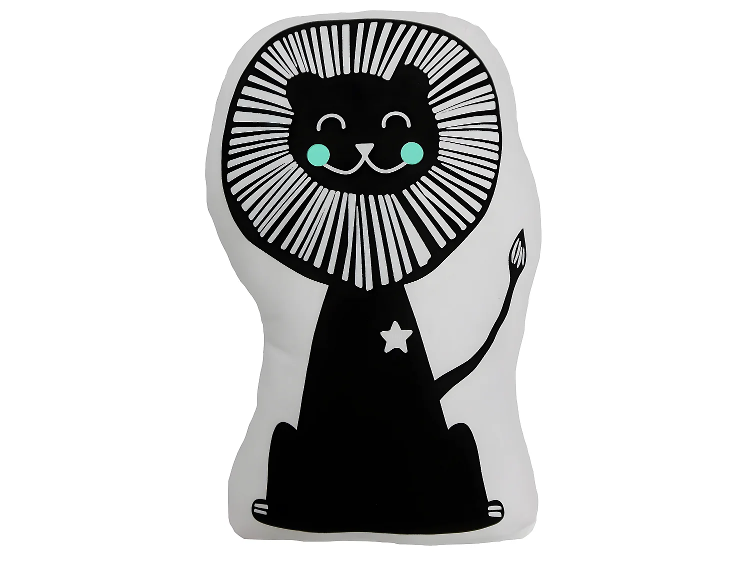 Coussin enfant imprimé lion en coton 36x25cm CIRCUS