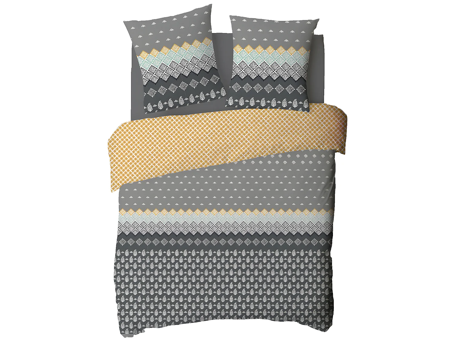 Parure de lit marron 200x200cm