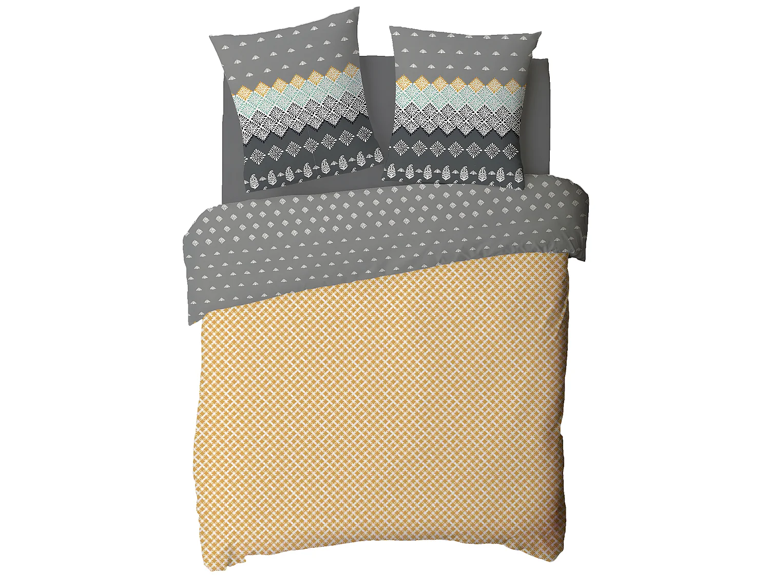 Parure de lit marron 200x200cm