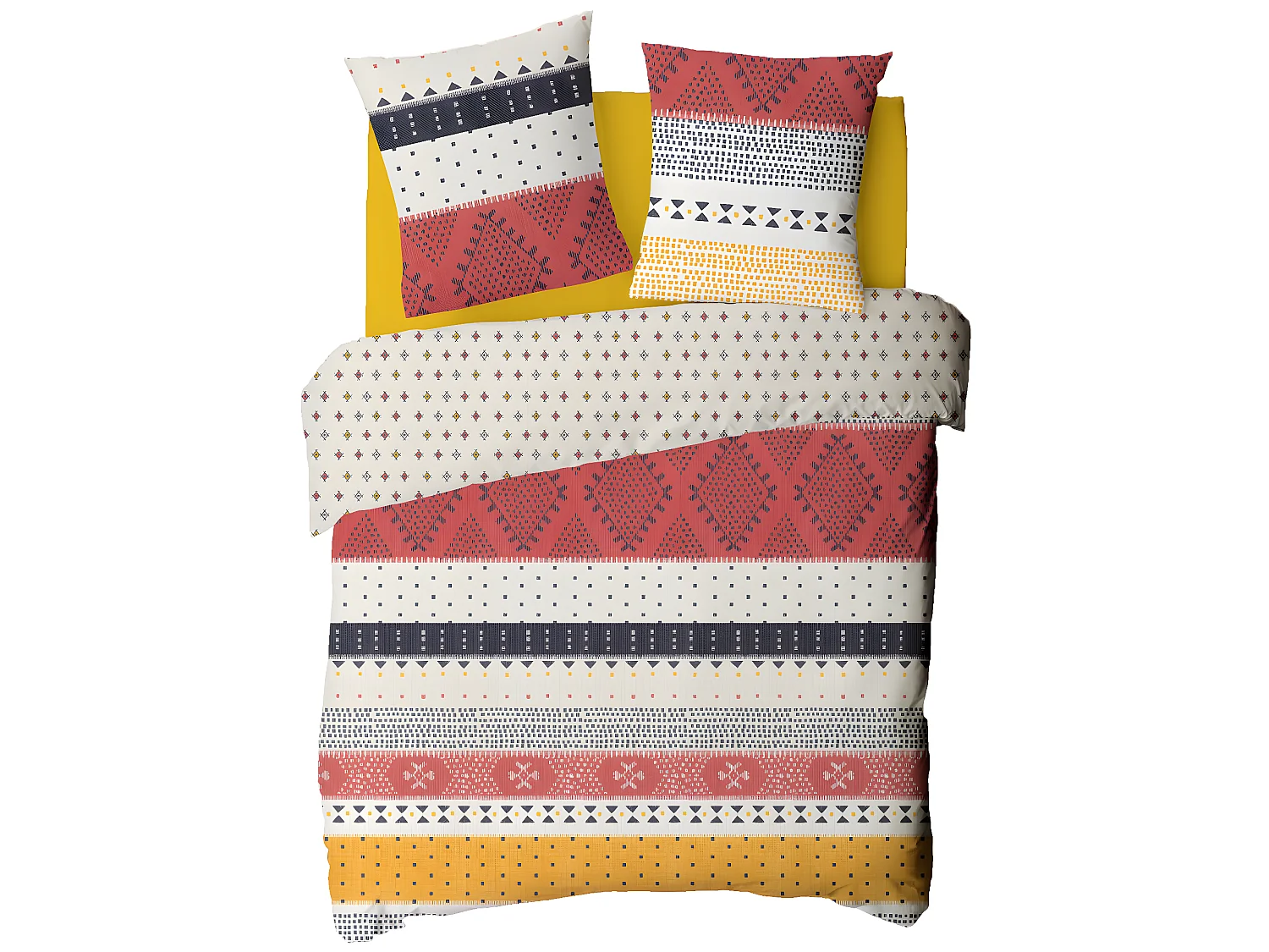 Parure de lit terracotta 260x240cm