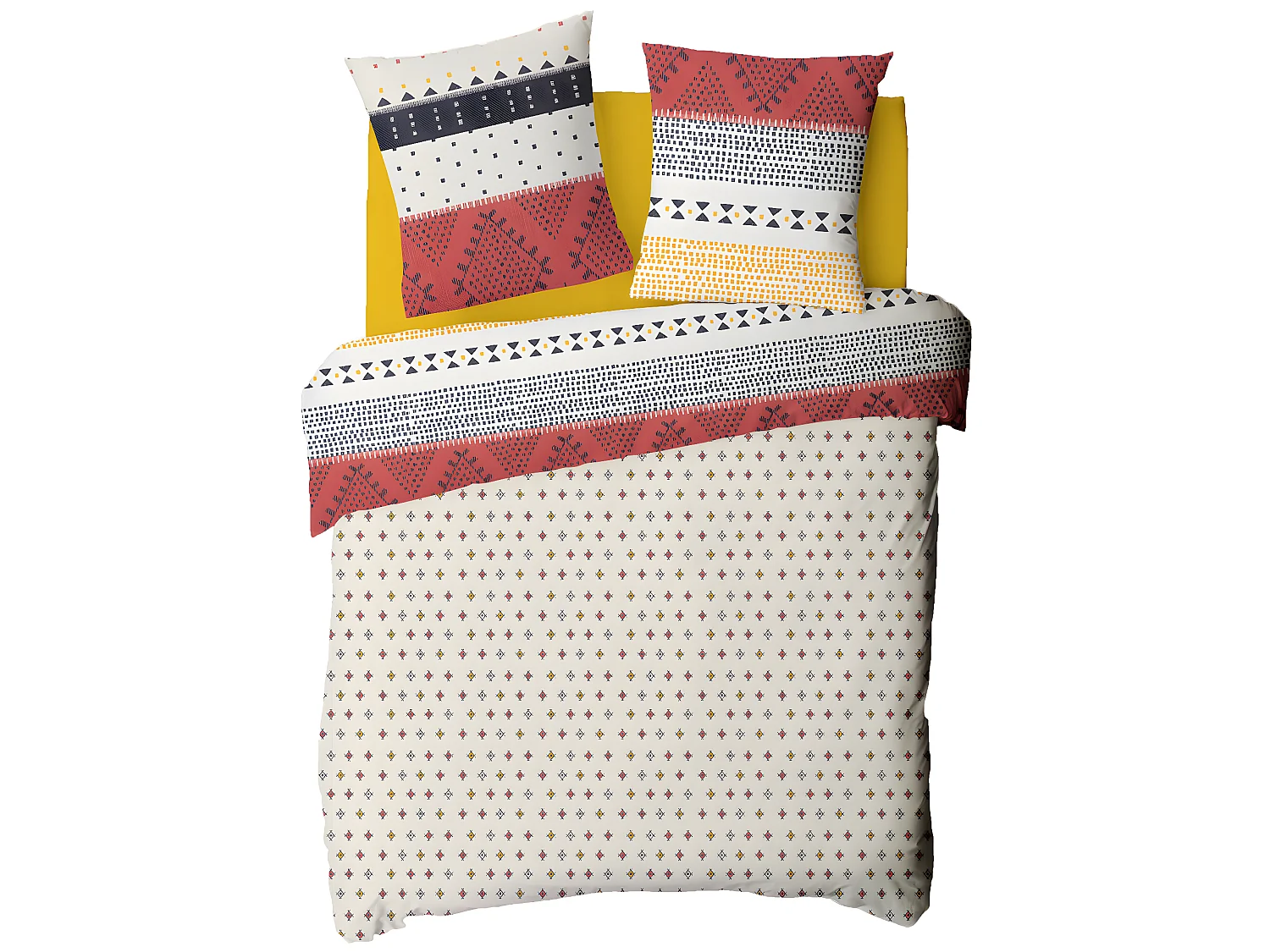 Parure de lit terracotta 260x240cm