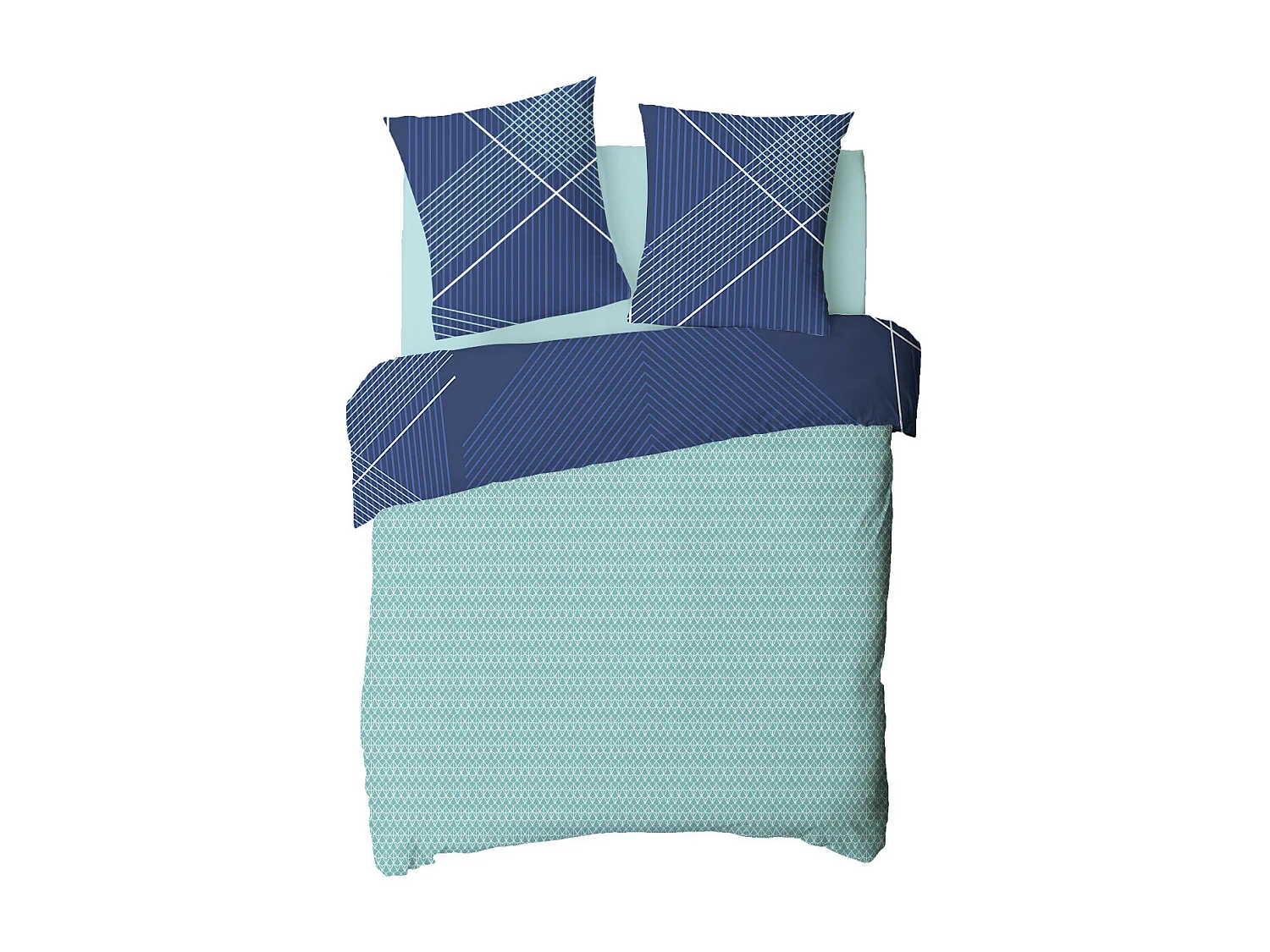 Parure de lit 2 personnes graphique réversible 260x240cm