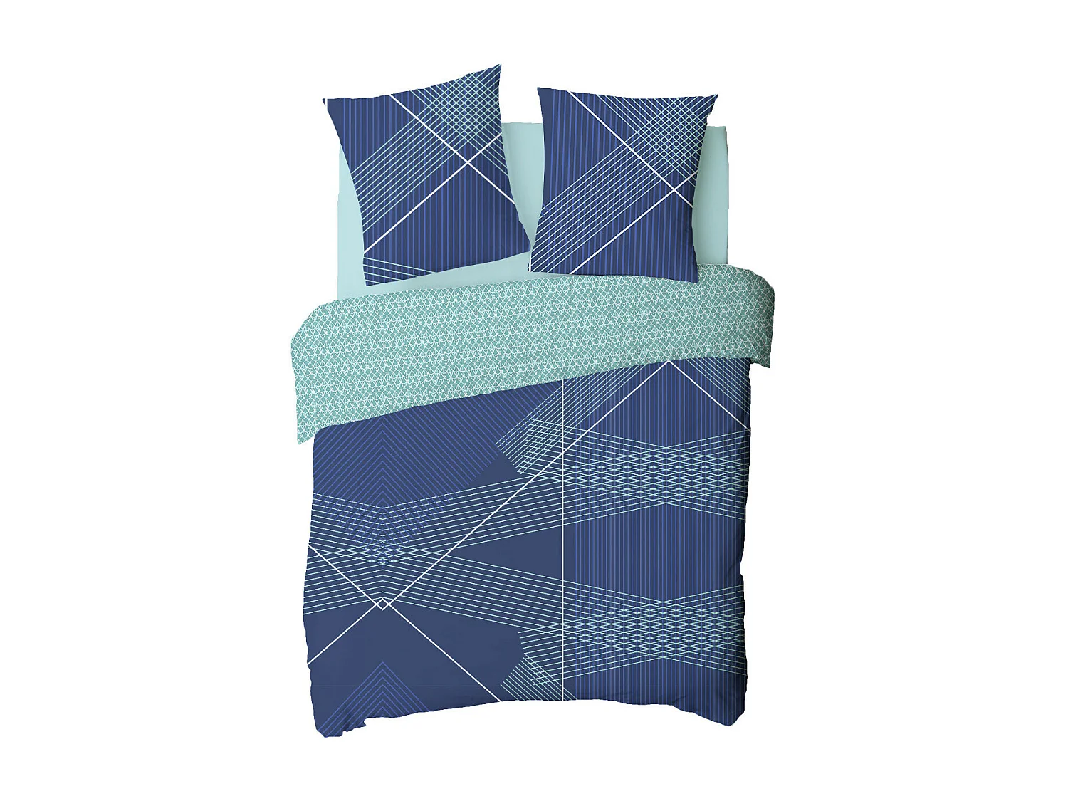 Parure de lit 2 personnes graphique réversible 260x240cm