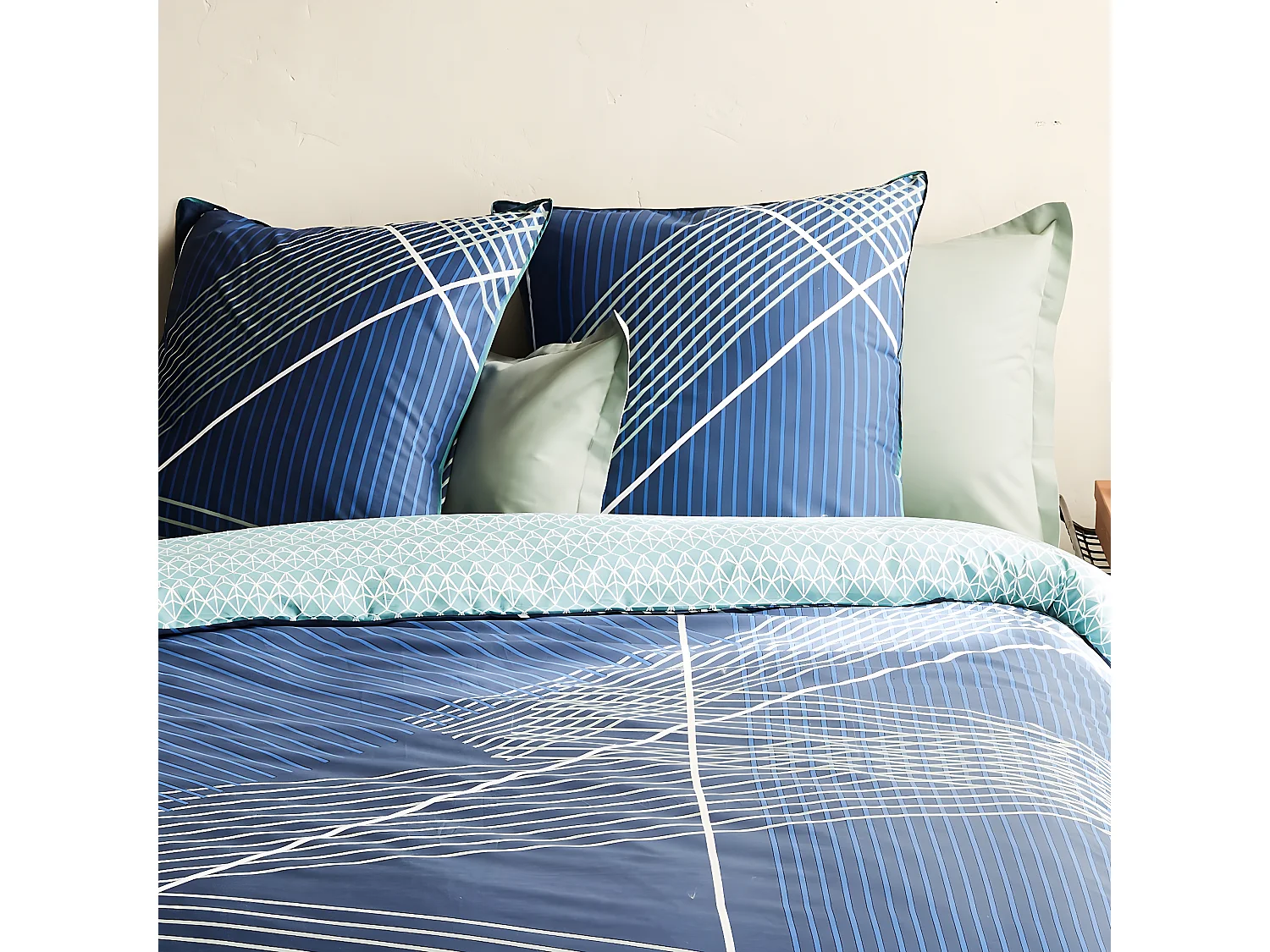 Parure de lit 2 personnes graphique réversible 260x240cm