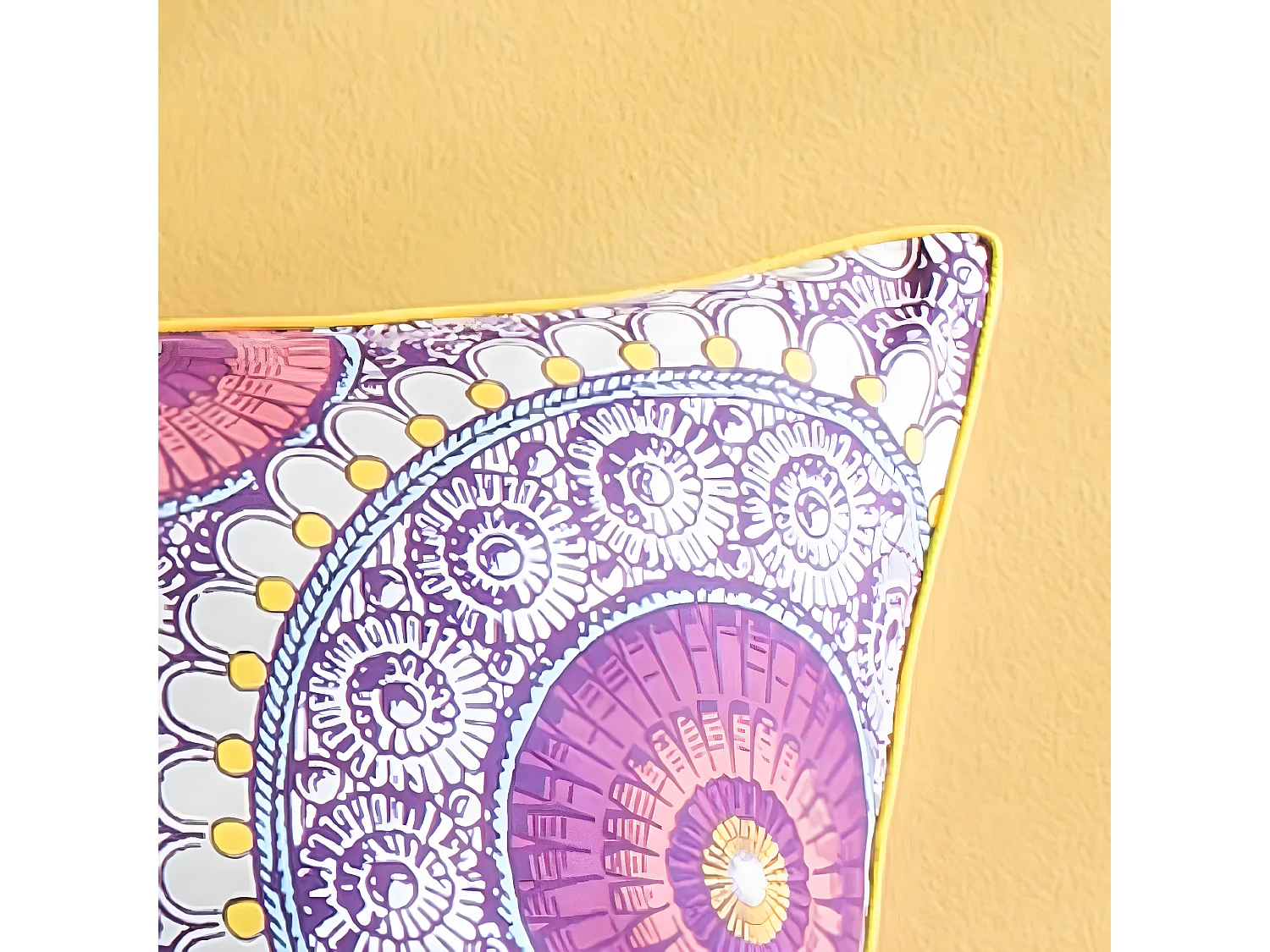 Parure de lit 2 personnes rosaces en satin 78 fils 260x240cm