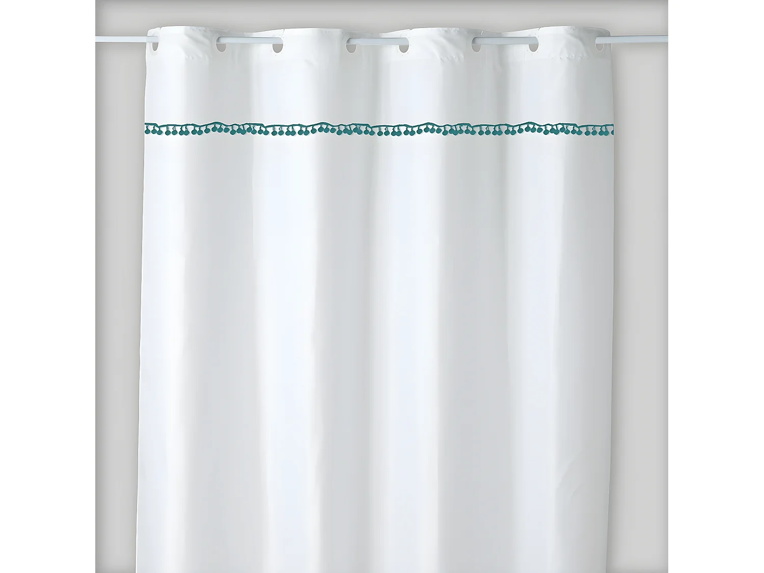 Rideau de douche imprimé pompons en polyester POMPONS