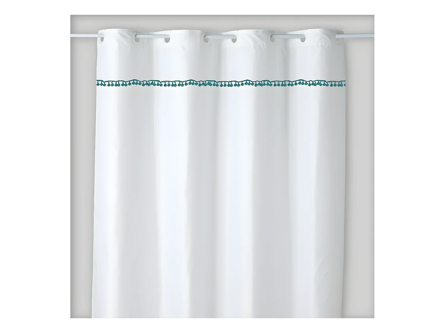 Rideau de douche imprimé pompons en polyester POMPONS