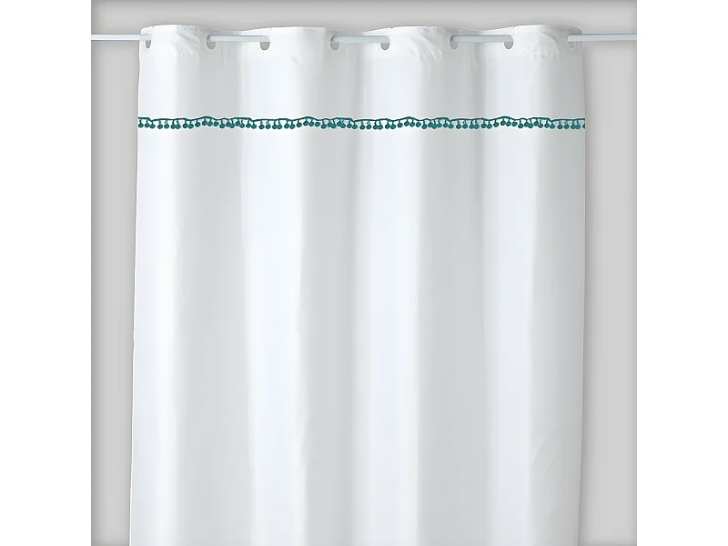 Rideau de douche imprimé pompons en polyester POMPONS