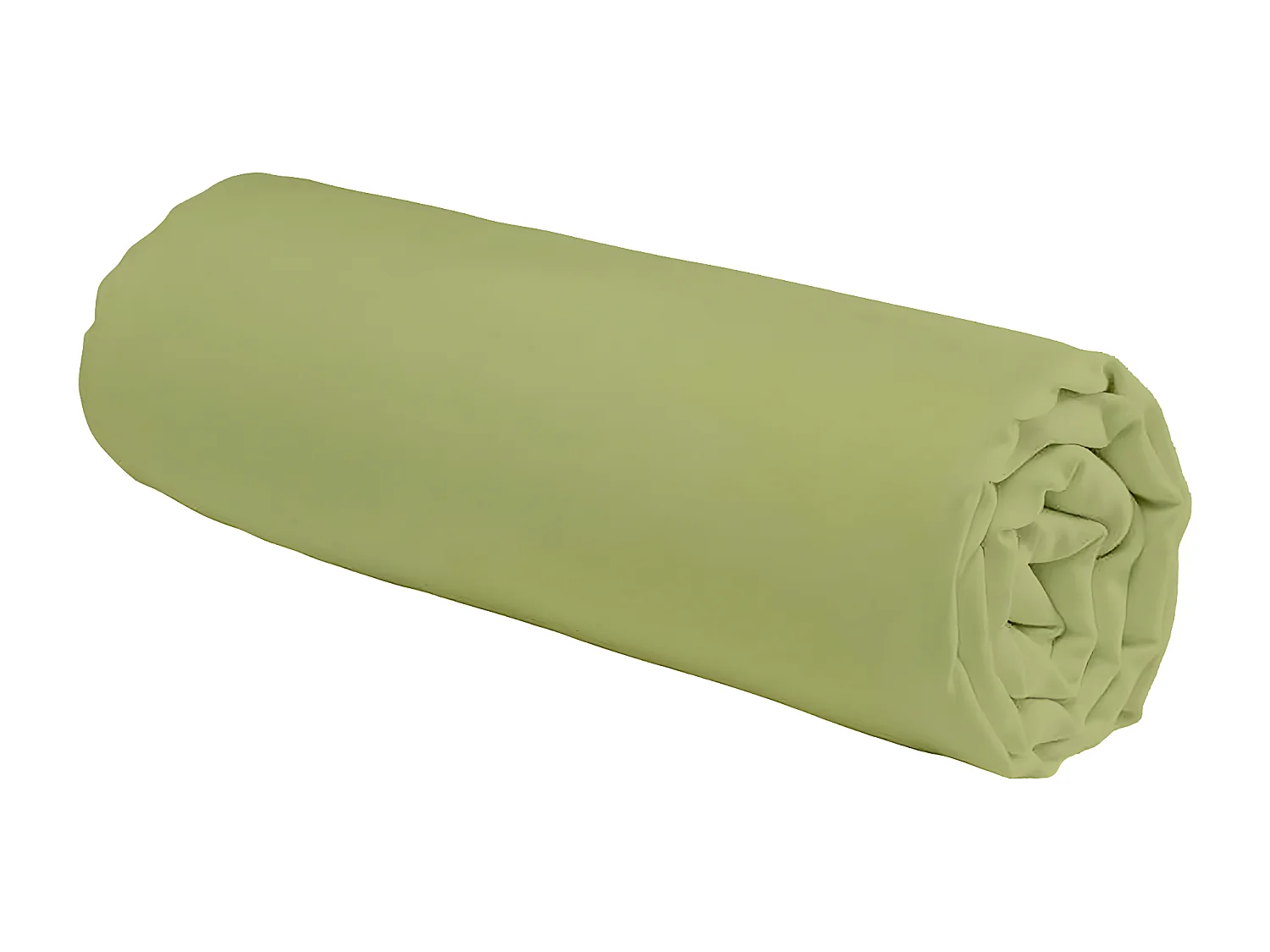 Drap housse en coton 57 fils uni bonnet 25cm tilleul 140x190cm