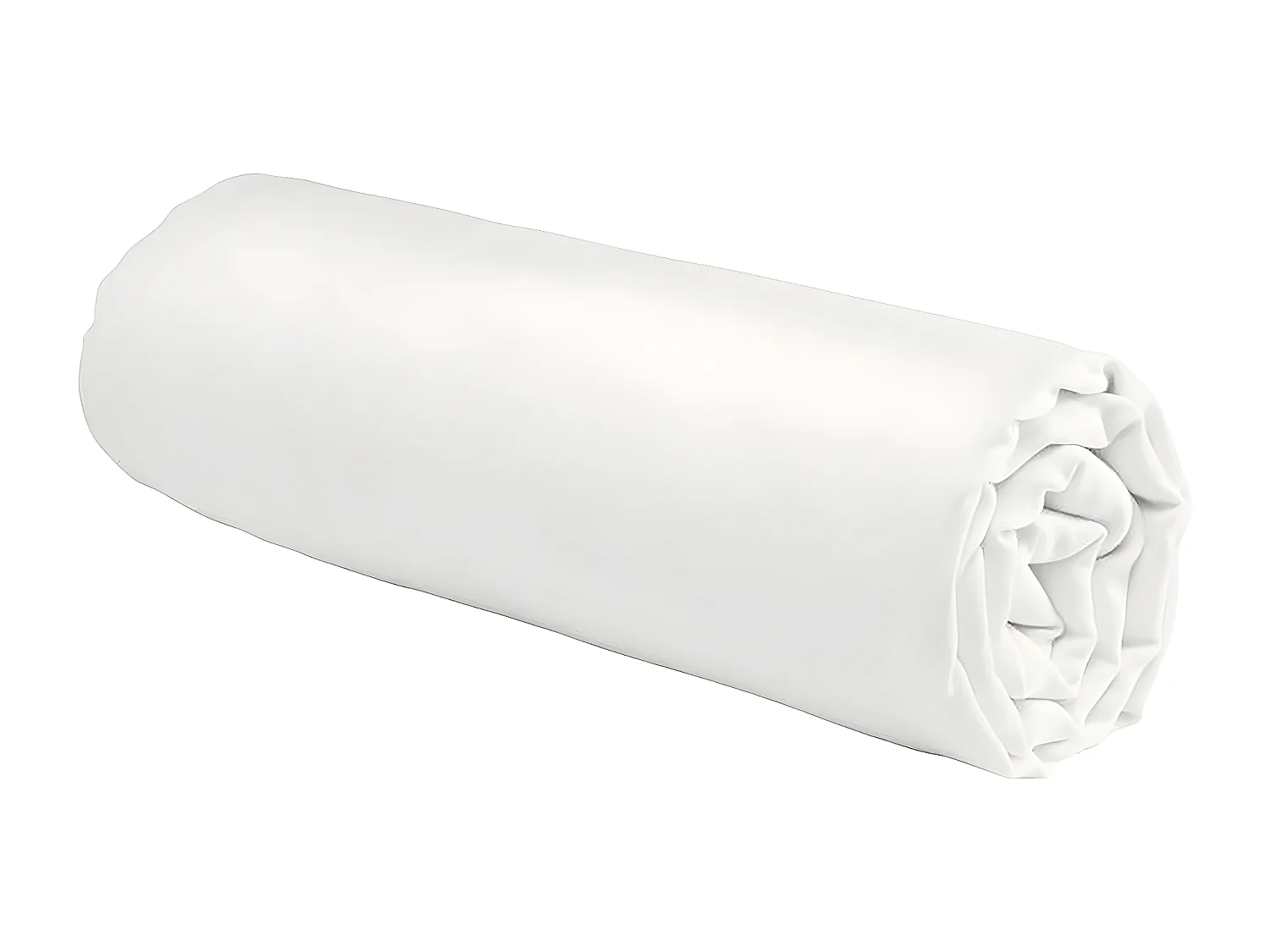 Drap housse en coton 57 fils uni bonnet 25cm blanc 90x190cm