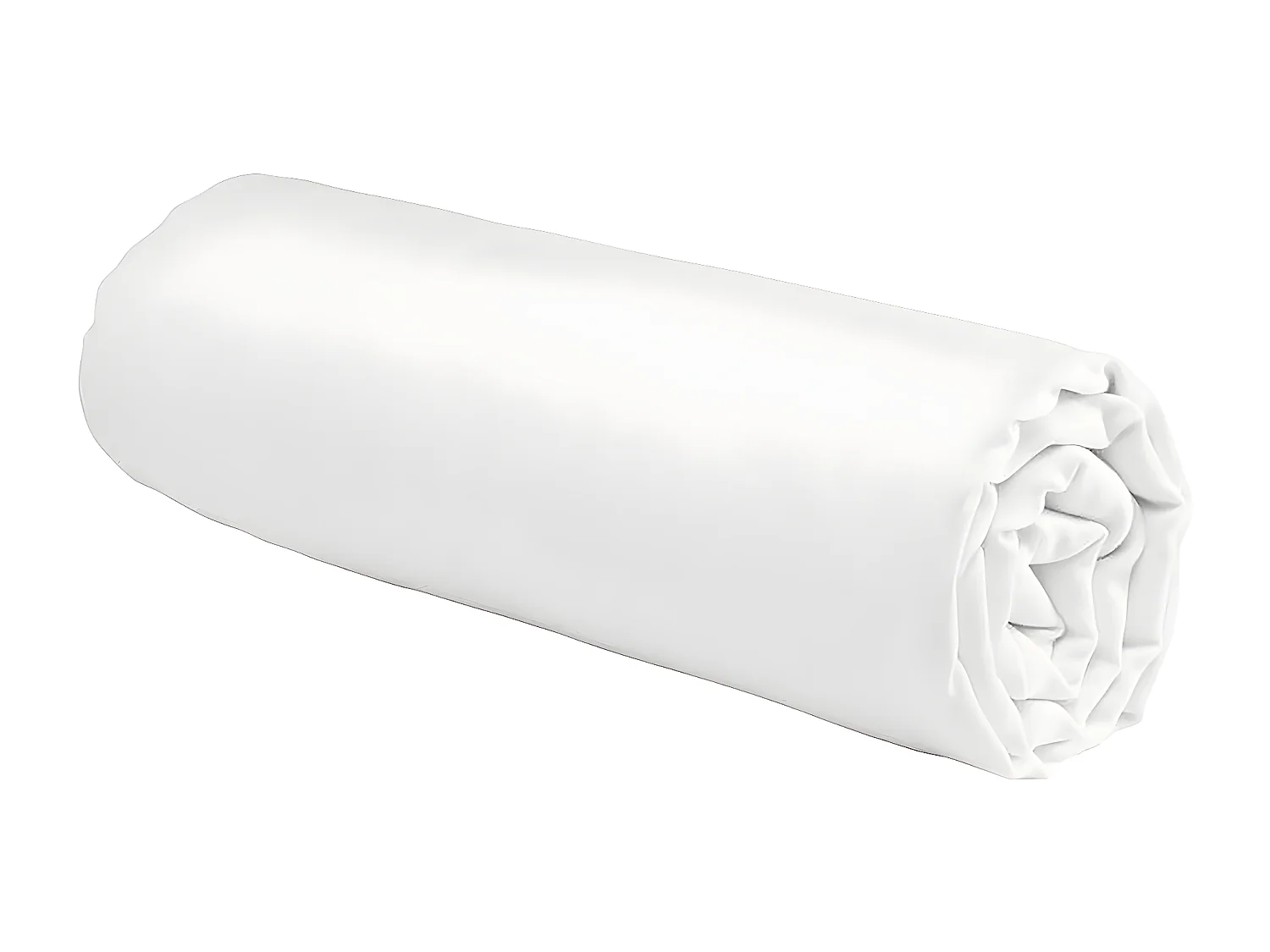 Drap housse en coton 57 fils uni bonnet 25cm blanc 80x200cm