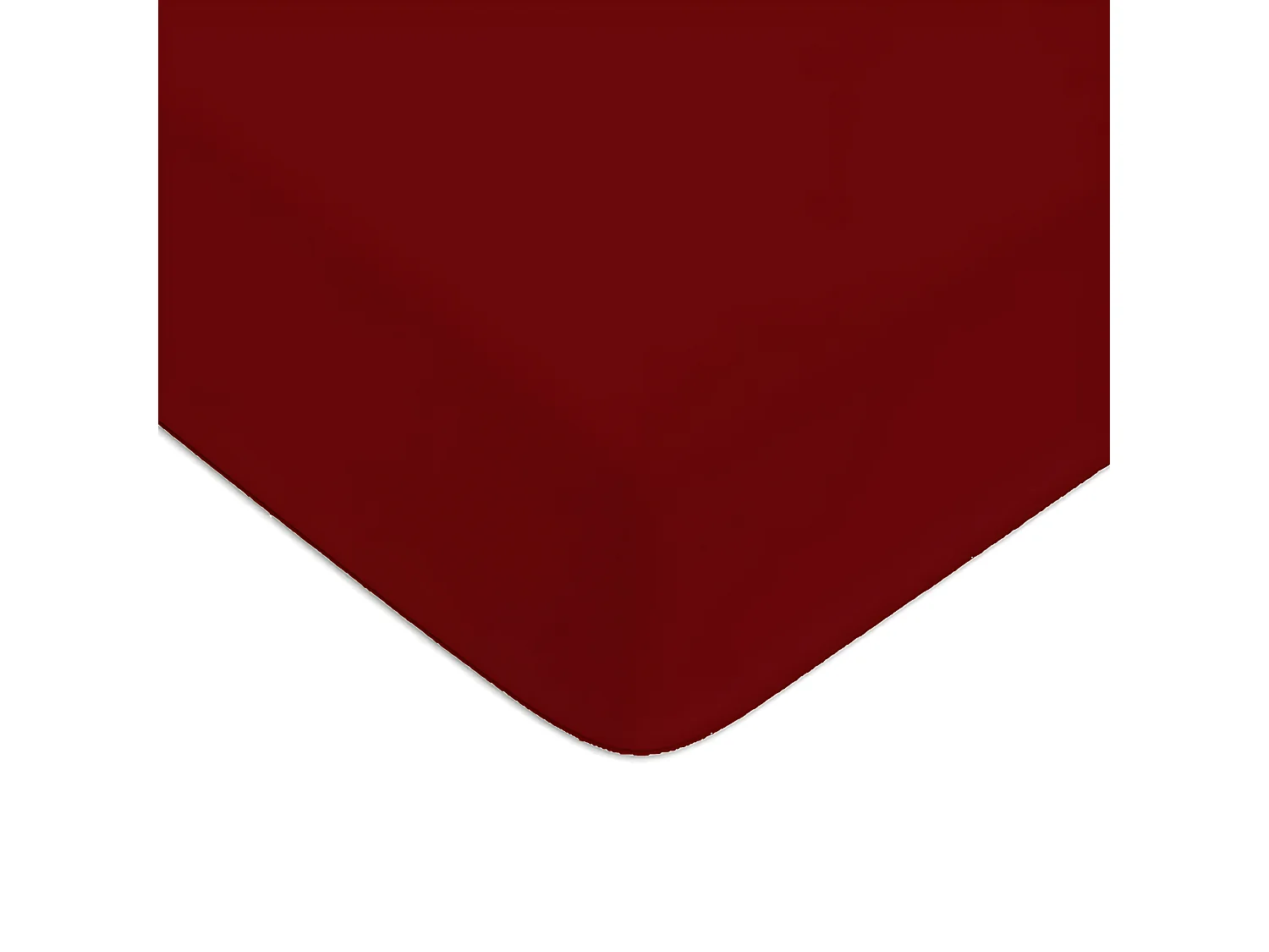 Drap housse en coton 57 fils uni bonnet 25cm terracotta 140x200cm