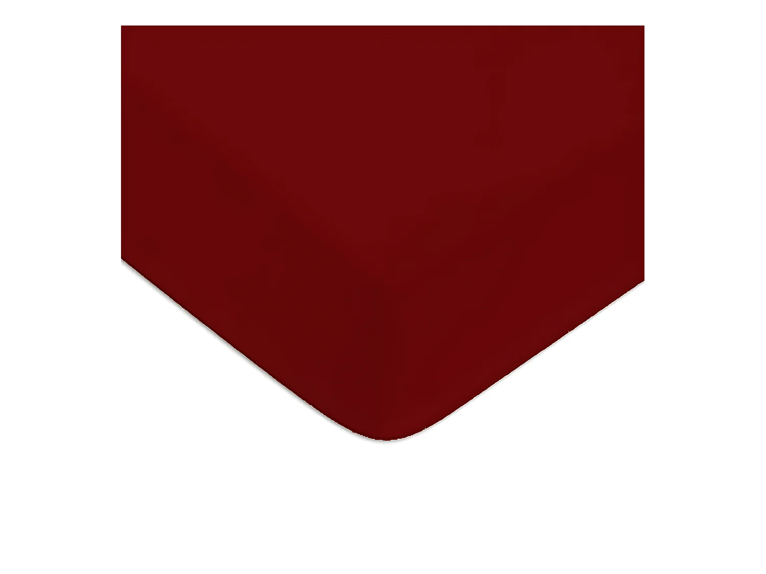 Drap housse en coton 57 fils uni bonnet 25cm terracotta 140x200cm