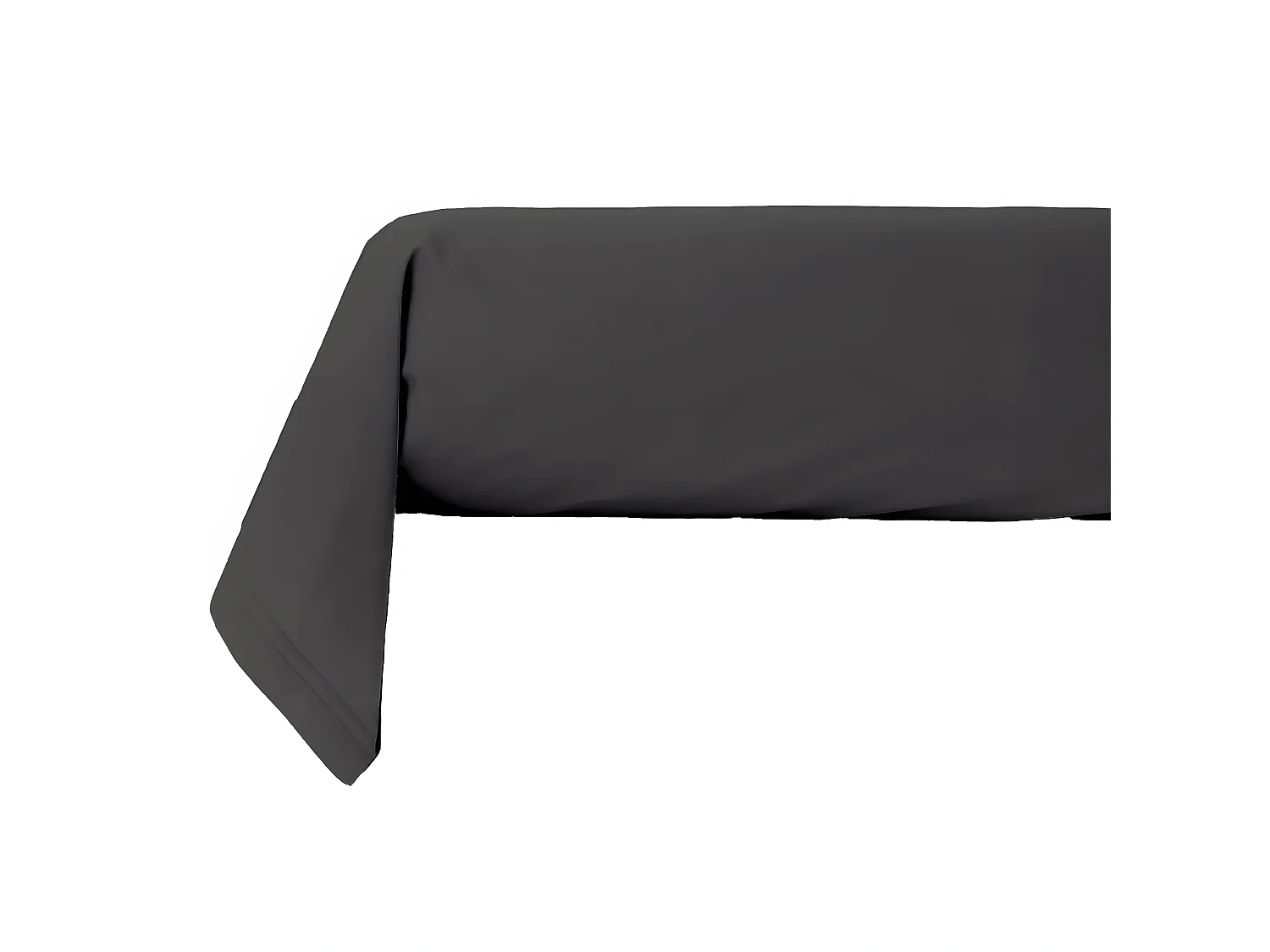 Taie traversin en coton 57 fils unie gris souris gris 85x185cm