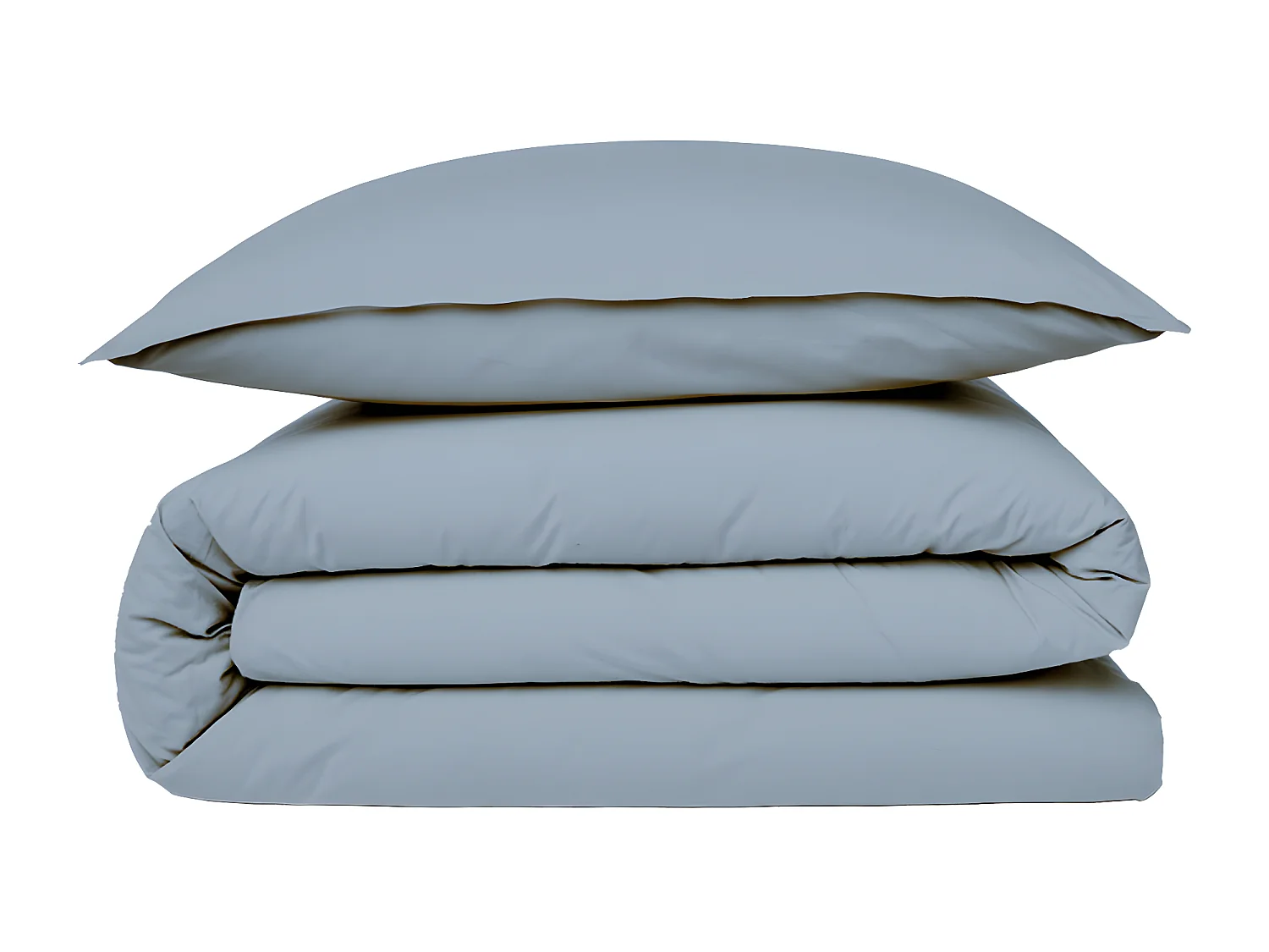 Housse de couette en coton 57 fils unie nuage 140x200cm