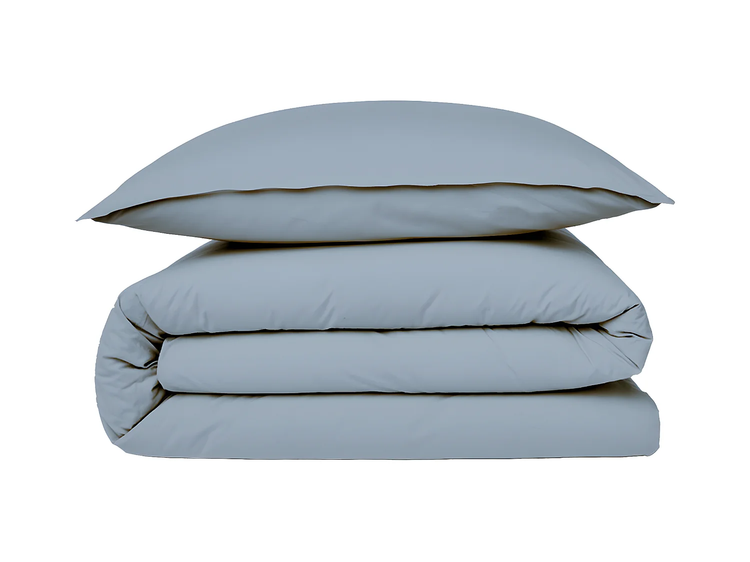 Housse de couette en coton 57 fils unie nuage 240x220cm