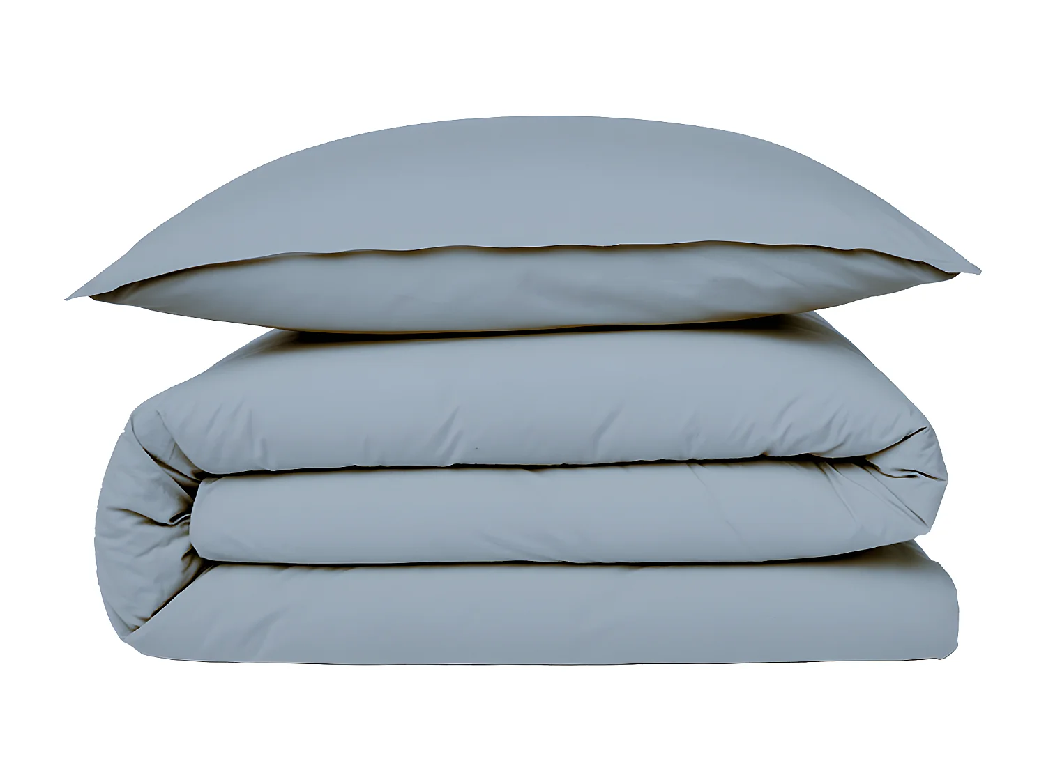 Housse de couette en coton 57 fils unie nuage 240x220cm